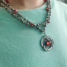 2022 House of the Dragon Princess Rhaenyra Targaryen Red Ruby Chain Necklace Fashion Jewelry