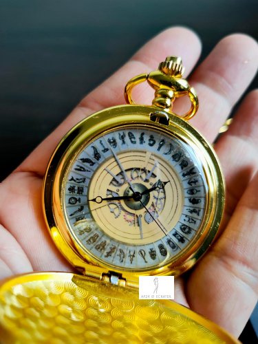 2023 His Dark Materials The GOLDEN COMPASS Alethiometer Lyra POCKET Watch Birthday Gift
