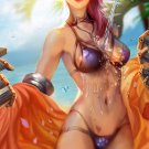 vi on the beach