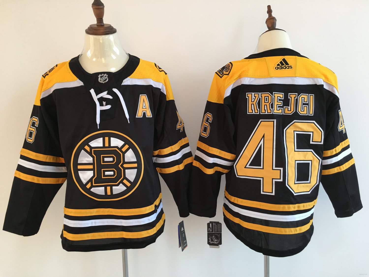 Boston Bruins 46 David Krejci Ice Hockey Jerseys