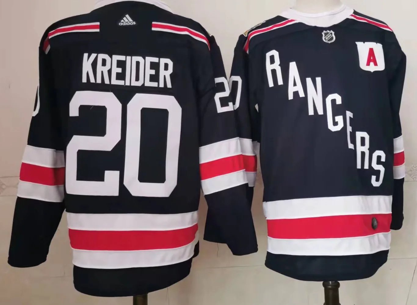 New York Rangers 20 Chris Kreider Ice Hockey Jerseys