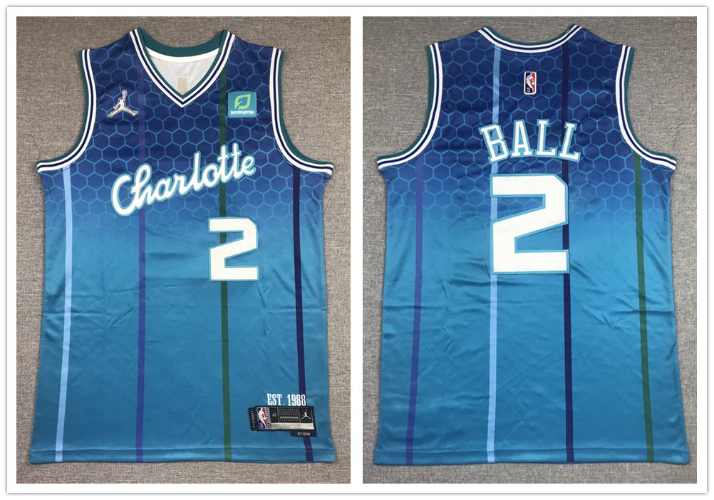 Charlotte Hornets 2 Lamelo Ball Basketball Jerseys 0267