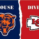 Chicago Bears and Kansas City Chiefs Divided Flag 3x5ft