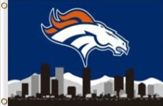 Denver Broncos Blue Skyline Flag 3x5ft-3