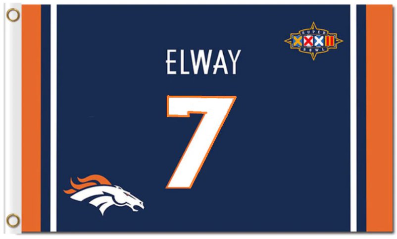 Denver Broncos 7 Frank Tripucka John Elway Flag 3x5ft