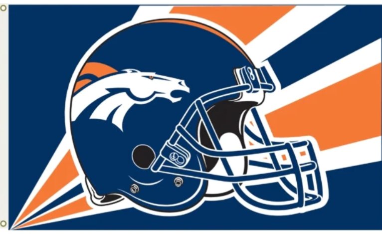 Denver Broncos Helmet Banner Flag 3x5ft