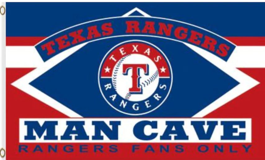 Texas Rangers Man Cave Flag 3x5ft