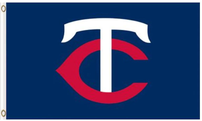 Minnesota Twins Logo Banner Flag 3x5ft-3