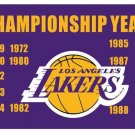 Los Angeles Lakers Championship Years Flag 3x5ft