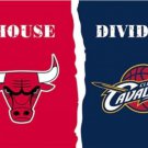 Chicago Bulls and Cleveland Cavaliers Divided Flag 3x5ft