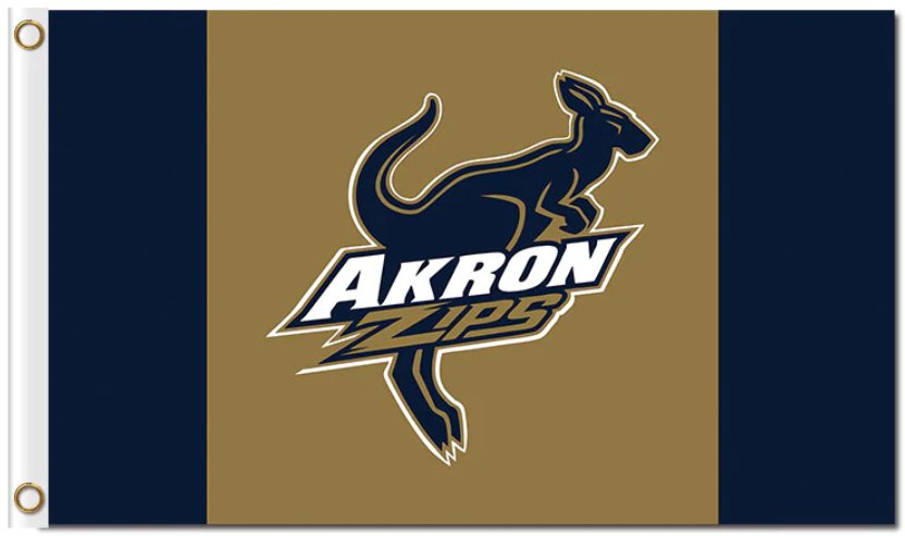Akron Zips Banner Flag 3x5ft