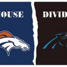 Denver Broncos and Carolina Panthers Divided Flag 3x5ft