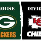 Green Bay Packers and Kansas City Cheifs Divided Flag 3x5ft