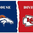 Denver Broncos and Kansas City Chiefs Divided Flag 3x5ft