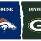 Denver Broncos and Green Bay Packers Divided Flag 3x5ft
