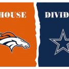 Denver Broncos and Dallas Cowboys Divided Flag 3x5ft-1