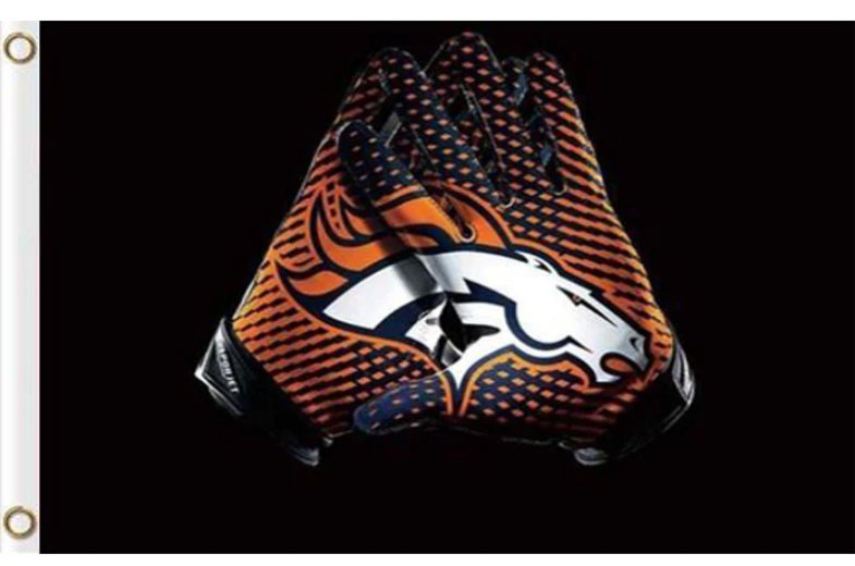 Denver Broncos Gloves Flag 3x5ft