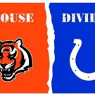 Cincinnati Bengals and Indianapolis Colts Divided Flag 3x5ft