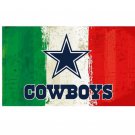 Green White Red Stripes Dallas Cowboys Flag 3x5ft