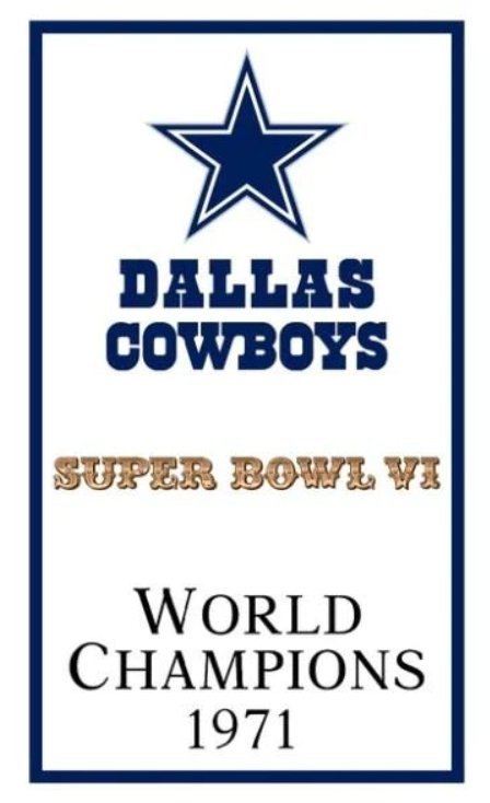 Dallas Cowboys World Champions 1971 Flag 3x5ft