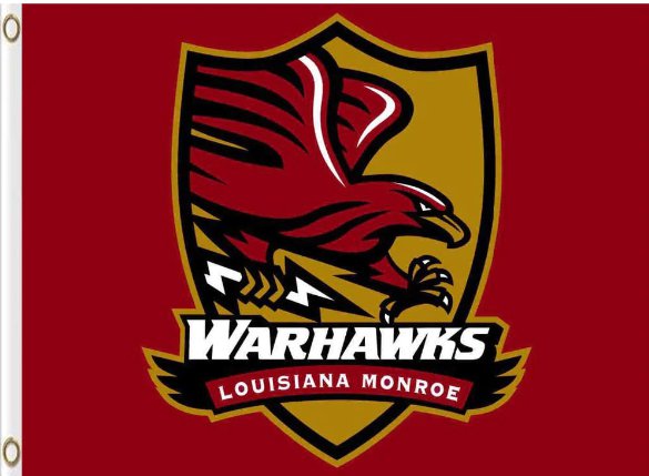 Louisiana Monroe Warhawks Hand Flag 3x5ft