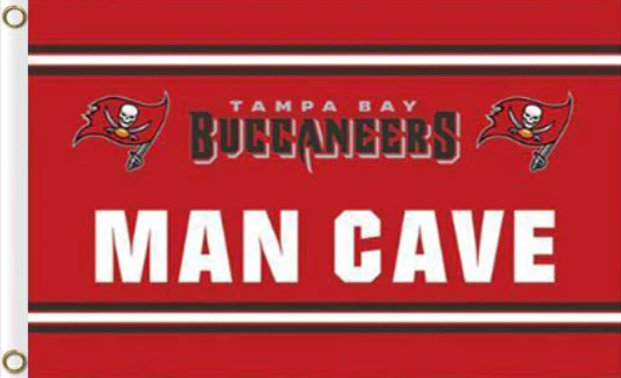 Tampa Bay Buccaneers Man Cave Flag 3x5ft