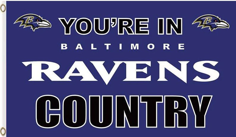 Baltimore Ravens In Country Flag 3x5ft