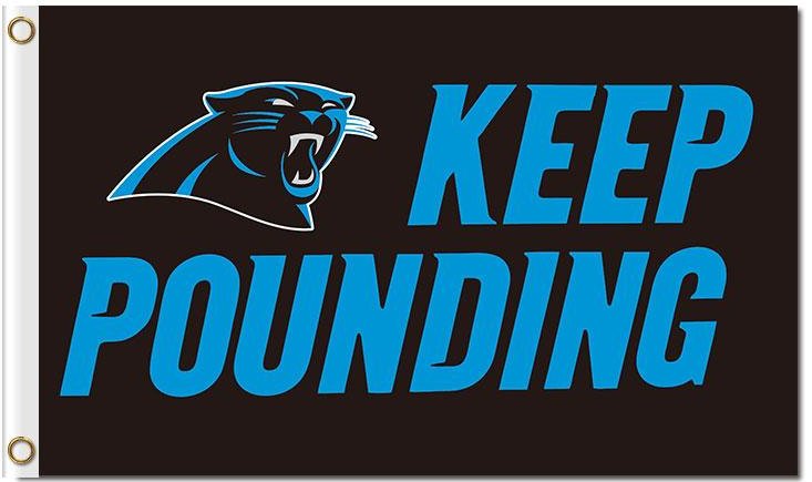 Carolina Panthers Keep Pounding Flag 3x5ft-2