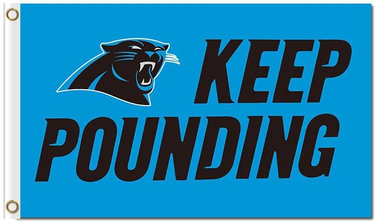 Carolina Panthers Keep Pounding Flag 3x5ft-1