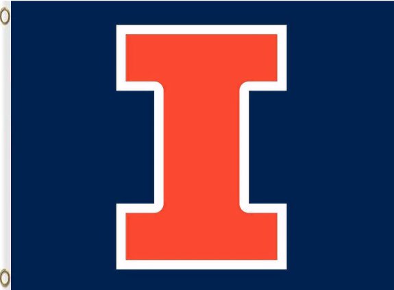 Illinois Fighting Illini Hand Flag 3x5ft-1