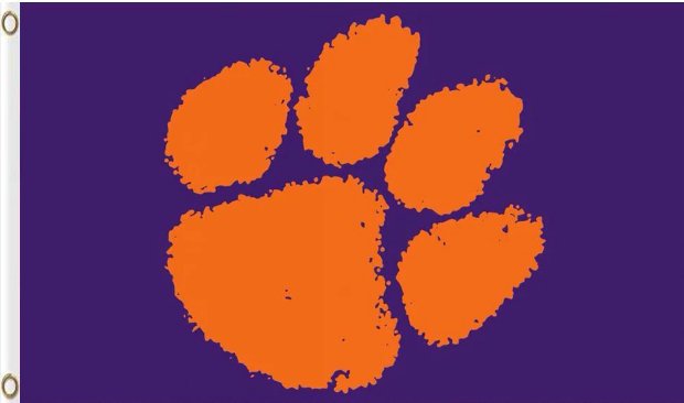 Clemson Tigers Hand Flag 3x5ft-4