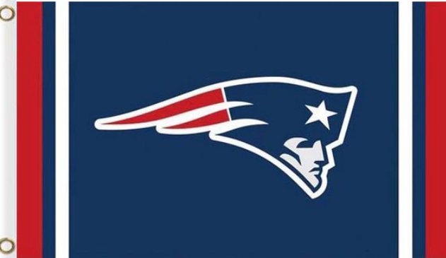 New England Patriots Logo Stripe Flag 3x5ft