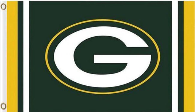 Green Bay Packers Logo Stripe Flag 3x5ft