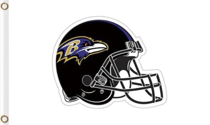 Baltimore Ravens Team Logo Flag 3x5ft-3