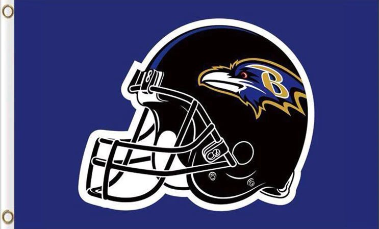 Baltimore Ravens Team Logo Flag 3x5ft-1