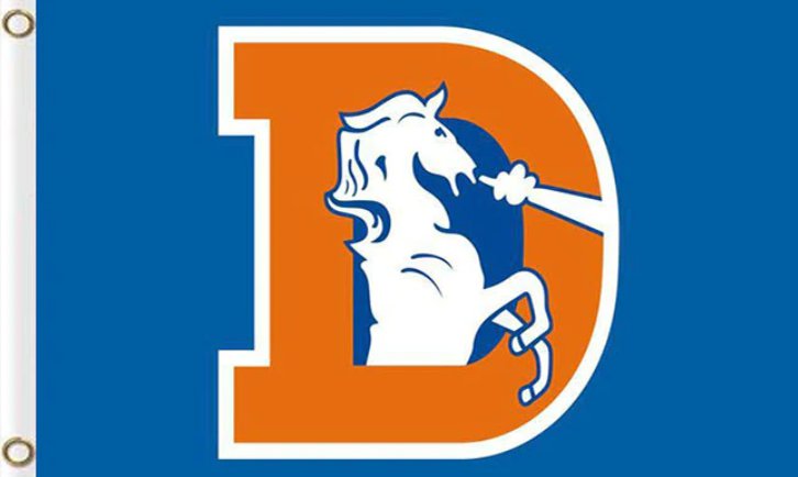 Denver Broncos Team Logo Flag 3x5ft-1