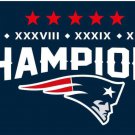 New England Patriots 5X Champion Flag 3x5ft-3
