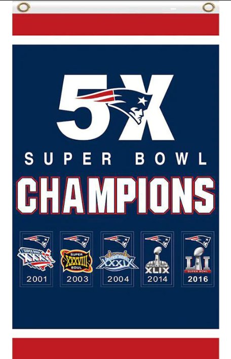 New England Patriots Super Bowl Champion Flag 3x5ft-3