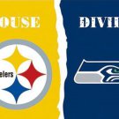 Pittsburgh Steelers and Seattle Seahawks Divided Flag 3x5ft