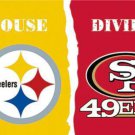 Pittsburgh Steelers and San Francisco 49ers Divided Flag 3x5ft-2
