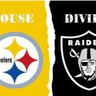 Pittsburgh Steelers and Las Vegas Raiders Divided Flag 3x5ft