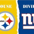 Pittsburgh Steelers and New York Giants Divided Flag 3x5ft