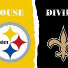 Pittsburgh Steelers and New Orleans Saints Divided Flag 3x5ft