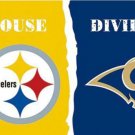 Pittsburgh Steelers and Los Angeles Rams Divided Flag 3x5ft
