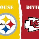 Pittsburgh Steelers and Kansas City Cheifs Divided Flag 3x5ft