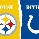 Pittsburgh Steelers and Indianapolis Colts Divided Flag 3x5ft