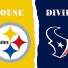 Pittsburgh Steelers and Houston Texans Divided Flag 3x5ft