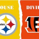 Pittsburgh Steelers and Cincinnati Bengals Divided Flag 3x5ft
