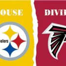 Pittsburgh Steelers and Atlanta Falcons Divided Flag 3x5ft