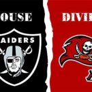 Las Vegas Raiders and Tampa Bay Buccaneers Divided Flag 3x5ft